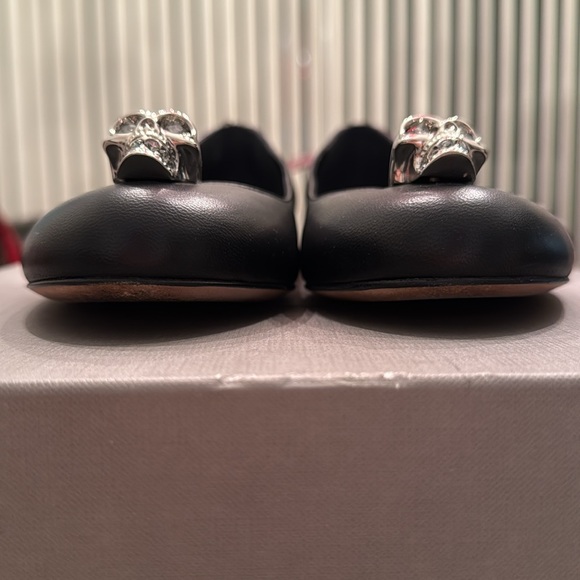 ALEXANDER MCQUEEN BALLERINA FLATS WITH SKULLS SWAROVSKI CRYSTALS - Picture 5 of 11